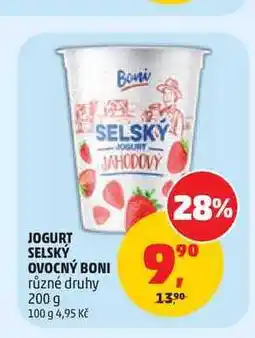 Penny Market JOGURT SELSKÝ OVOCNÝ BONI různé druhy nabídka