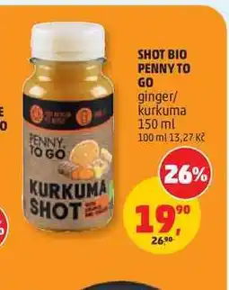 Penny Market SHOT BIO PENNY TO GO ginger/ kurkuma nabídka