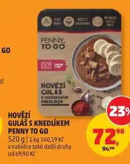 Penny Market HOVĚZÍ GULÁŠ S KNEDLÍKEM PENNY TO GO nabídka