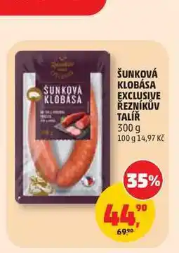 Penny Market ŠUNKOVÁ KLOBÁSA EXCLUSIVE ŘEZNÍKŮV TALÍŘ nabídka