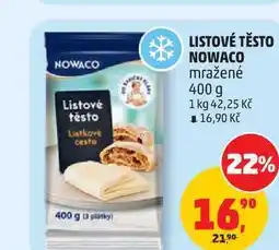 Penny Market LISTOVÉ TĚSTO NOWACO mražené nabídka