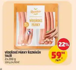 Penny Market VÍDEŇSKÉ PÁRKY ŘEZNÍKŮV TALÍŘ nabídka