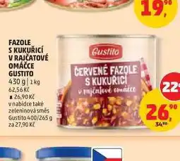 Penny Market FAZOLE S KUKUŘICÍV RAJČATOVÉ OMÁČCE GUSTITO nabídka