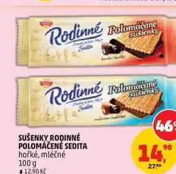 Penny Market SUŠENKY RODINNÉ POLOMÁČENÉ SEDITA hořké, mléčné nabídka