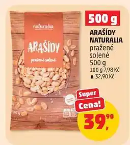 Penny Market ARAŠÍDY NATURALIA pražené solené nabídka