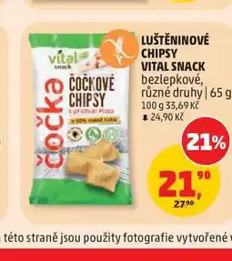 Penny Market LUŠTĚNINOVÉ CHIPSY VITAL SNACK bezlepkové, různé druhy | nabídka
