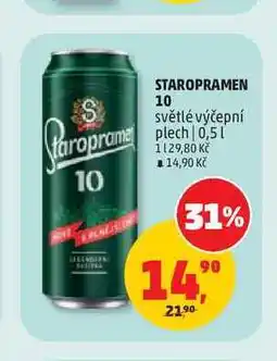 Penny Market STAROPRAMEN 10 světlé výčepní 0,5l, plech nabídka