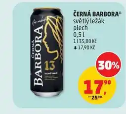 Penny Market ČERNÁ BARBORA* světlý ležák plech nabídka