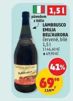 Penny Market LAMBRUSCO EMILIA BELL'AURORA červené, bílé nabídka