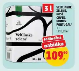 Penny Market VELTLINSKÉ ZELENÉ, ROSÉ CUVEÉ, MODRÝ PORTUGAL nabídka