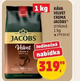 Penny Market KÁVA VELVET CREMA JACOBS* zrnková nabídka