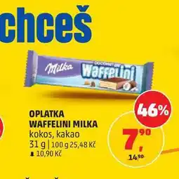 Penny Market OPLATKA WAFFELINI MILKA kokos, kakao nabídka