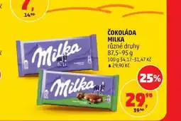 Penny Market ČOKOLÁDA MILKA různé druhy nabídka