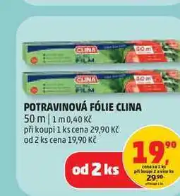 Penny Market POTRAVINOVÁ FÓLIE CLINA 50 m nabídka