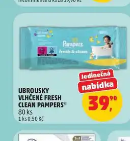 Penny Market UBROUSKY VLHČENÉ FRESH CLEAN PAMPERS* 80 ks nabídka