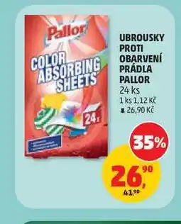 Penny Market UBROUSKY PROTI OBARVENÍ PRÁDLA PALLOR 24 ks nabídka