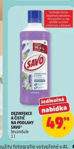 Penny Market DEZINFEKCE A ČISTIČ NA PODLAHY SAVO nabídka