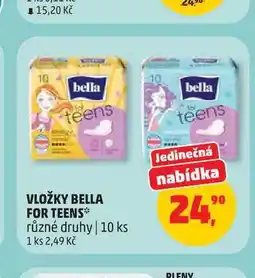 Penny Market VLOŽKY BELLA FOR TEENS* různé druhy | 10 ks nabídka