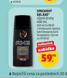 Penny Market SPRCHOVÝ GEL AXE* různé druhy nabídka