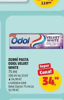 Penny Market ZUBNÍ PASTA ODOL VELVET WHITE nabídka