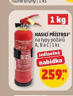 Penny Market HASICÍ PŘÍSTROJ* na typy požárů A, B a C 1 ks nabídka