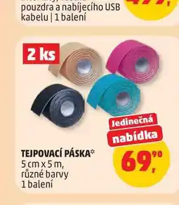 Penny Market TEJPOVACÍ PÁSKA* 5 cm x 5m, různé barvy 1 balení nabídka