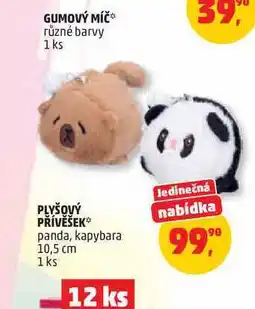 Penny Market PLYŠOVÝ PŘÍVĚŠEK* panda, kapybara 10,5 cm 1 ks nabídka