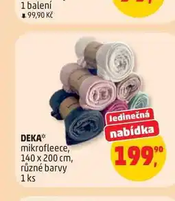 Penny Market DEKA* mikrofleece, 140 x 200 cm, různé barvy 1 ks nabídka