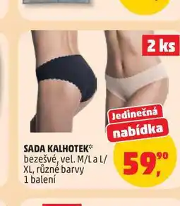 Penny Market SADA KALHOTEK* bezešvé, vel. M/LaL/ XL, různé barvy 1 balení nabídka