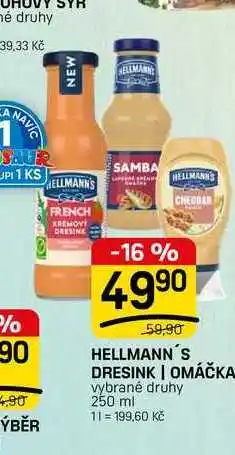 Flop HELLMANN'S DRESINK | OMÁČKA vybrané druhy nabídka