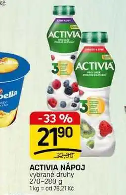 Flop ACTIVIA NÁPOJ vybrané druhy nabídka