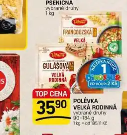 Flop POLÉVKA VELKÁ RODINNÁ vybrané druhy nabídka