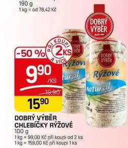 Flop DOBRÝ VÝBĚR CHLEBÍČKY RÝŽOVÉ nabídka