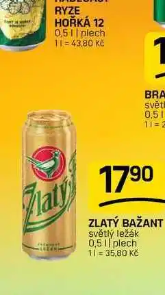 Flop ZLATÝ BAŽANT světlý ležák 0,5 11 plech nabídka