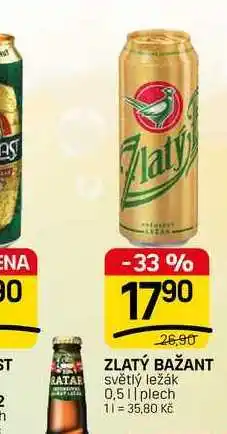 Flop ZLATÝ BAŽANT RATAR světlý ležák 0,51 plech nabídka