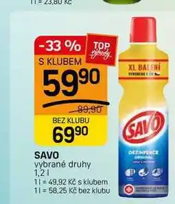 Flop SAVO vybrané druhy nabídka