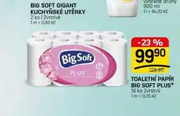 Flop TOALETNÍ PAPÍR BIG SOFT PLUS* 16 ks 2vrstvý nabídka