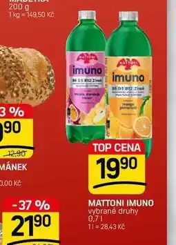 Flop MATTONI IMUNO vybrané druhy nabídka