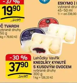 Flop KNEDLÍKY KYNUTÉ S KUSOVÝM OVOCEM vybrané druhy nabídka