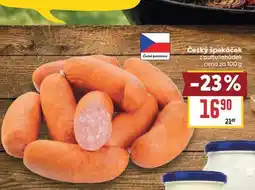 Billa Český špekáček z pultu lahůdek cena za nabídka