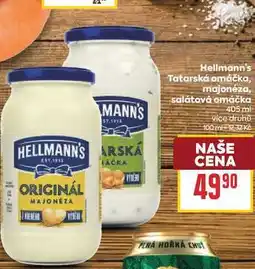 Billa Hellmann's Tatarská omáčka, majonéza, salátová omáčka nabídka