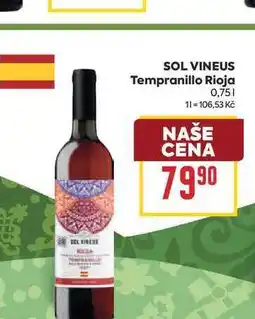 Billa SOL VINEUS Tempranillo Rioja nabídka