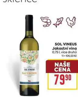 Billa SOL VINEUS Jakostní vína nabídka