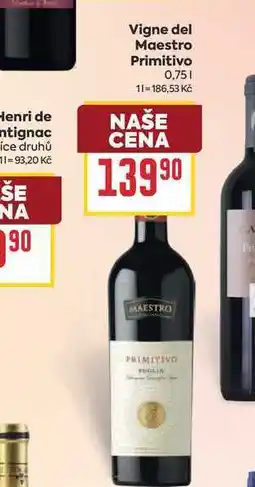 Billa Vigne del Maestro Primitivo nabídka