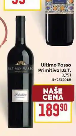 Billa Ultimo Passo Primitivo I.G.T. 0,751 nabídka