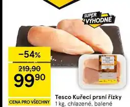 Tesco Tesco Kuřecí prsní řízky, 1 kg, chlazené, balené nabídka