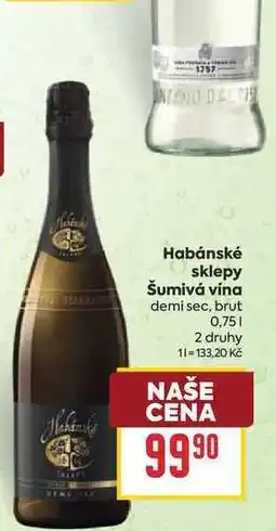 Billa Habánské sklepy Šumivá vína demi sec, brut nabídka