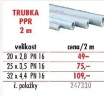 Uni Hobby Trubka ppr nabídka