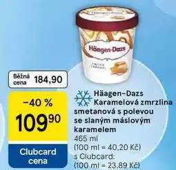 Tesco Häagen-Dazs Karamelová zmrzlina smetanová s polevou se slaným máslovým karamelem nabídka