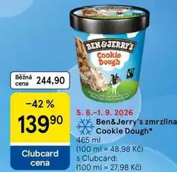 Tesco Ben & Jerry's zmrzlina Cookie Dough nabídka
